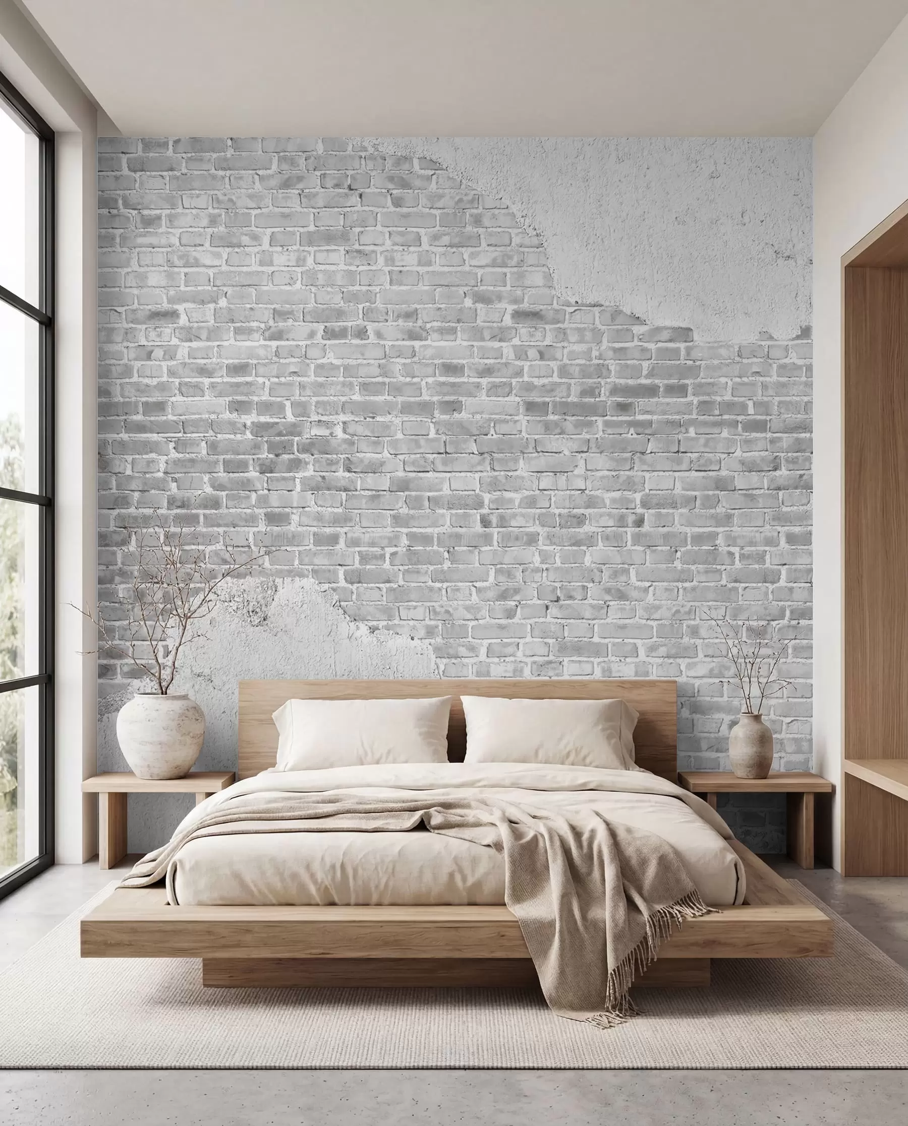 peintures murales Motif, brique et police u53029