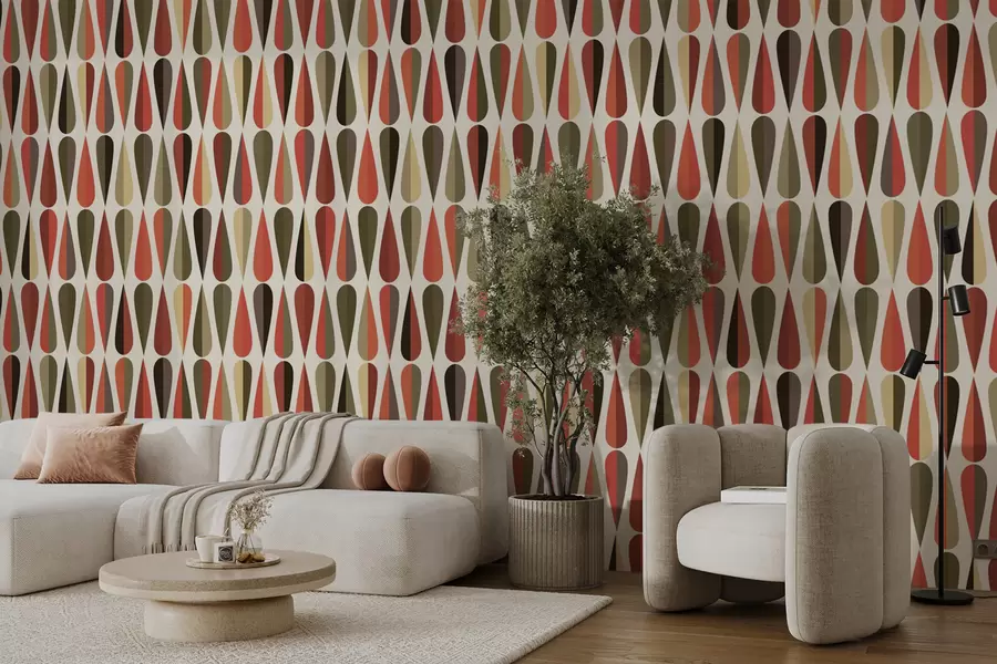Wall Mural Photo Wallpaper Retro drops are 70th u51626