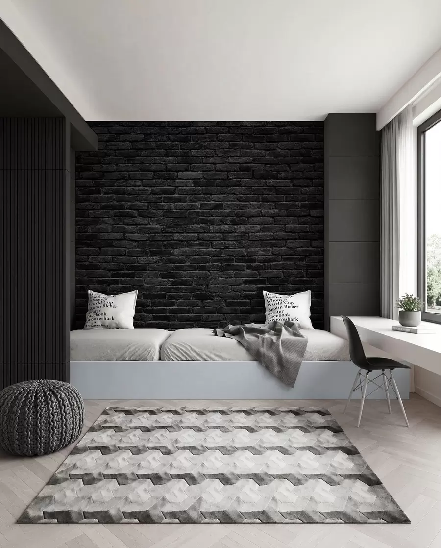 peintures murales Papier peint en briques noires u53027