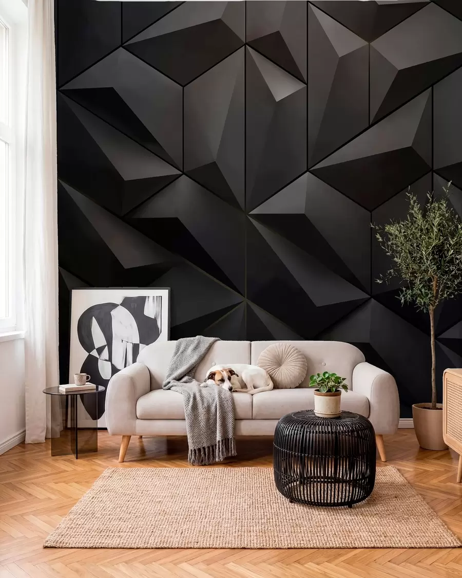 Wall Mural Photo Wallpaper Triangular panels u79936