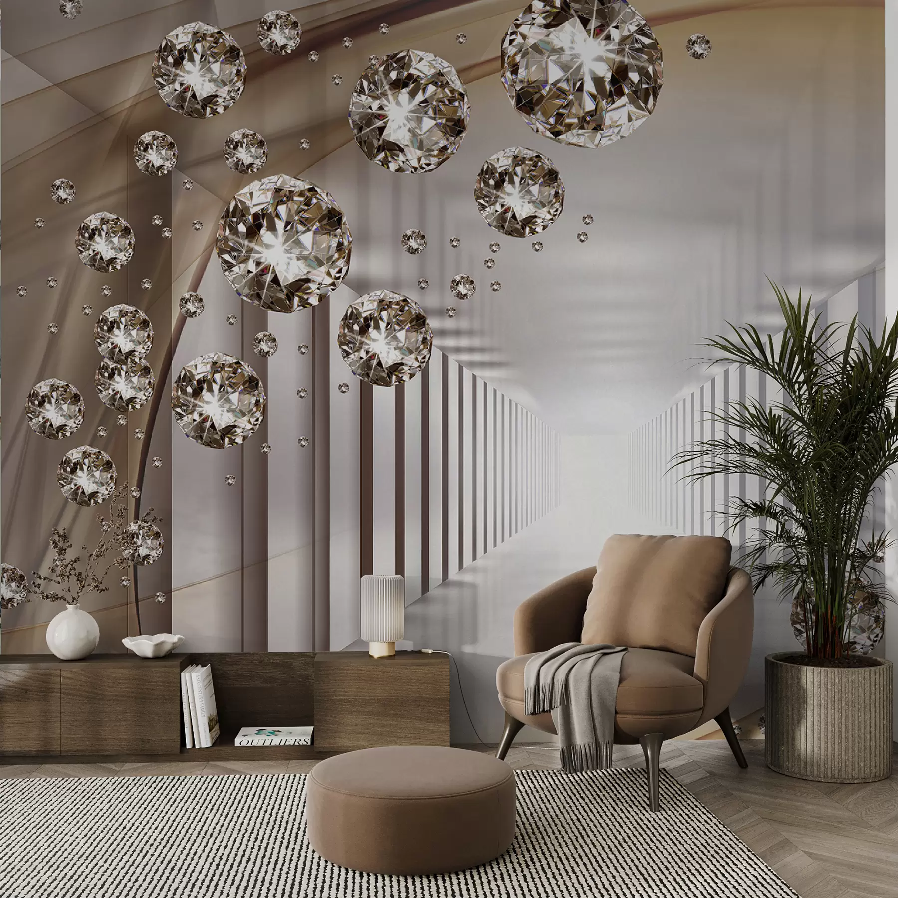 Wall Mural Photo Wallpaper Light, interior design and decoration u79958