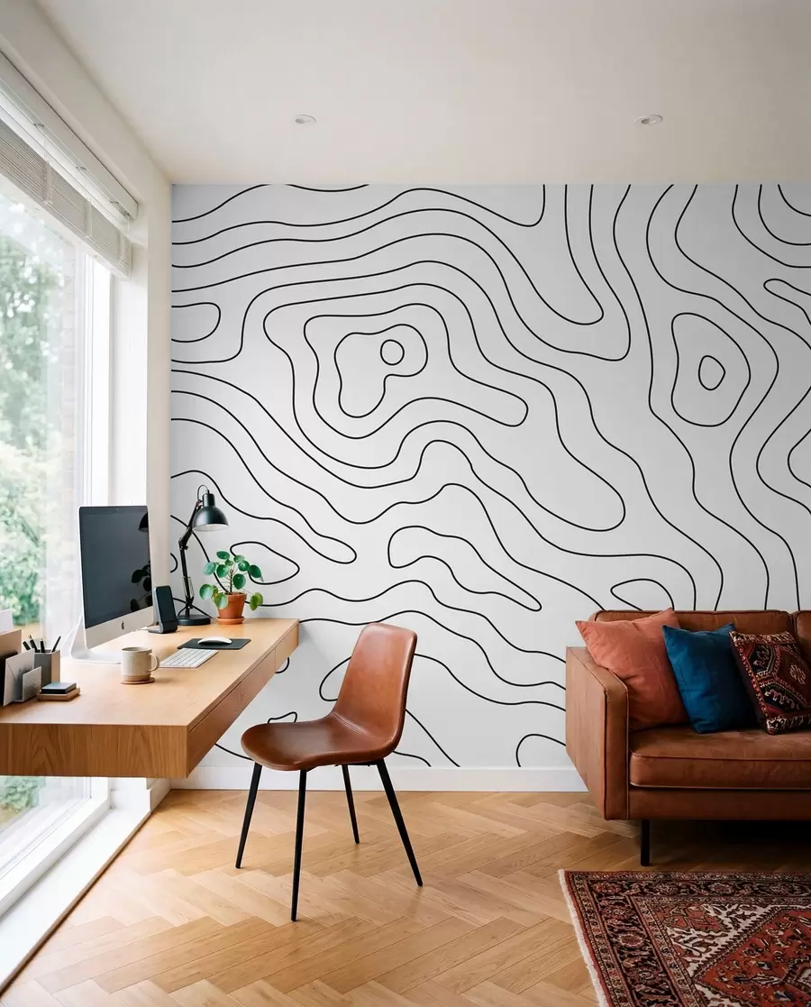 peintures murales Carte topographique u70650