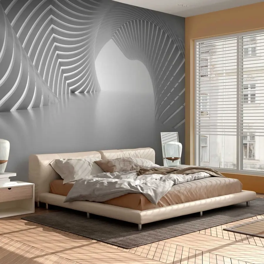 Wall Mural Photo Wallpaper Grey, symmetry and tints and shades u02035