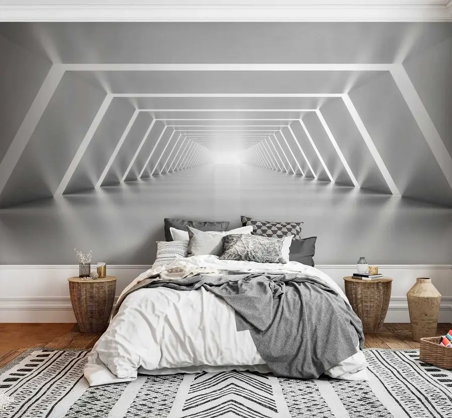 Wall Mural Photo Wallpaper Grey tunnel u03369