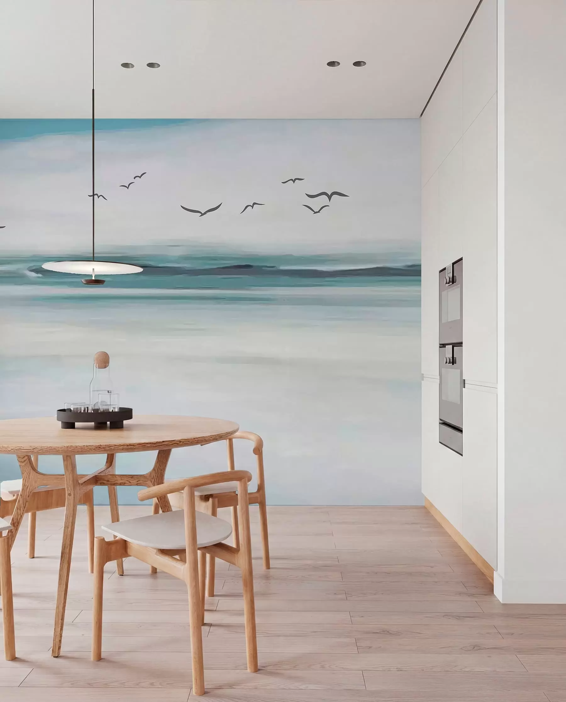 wall murals Seagulls over the sea u05695