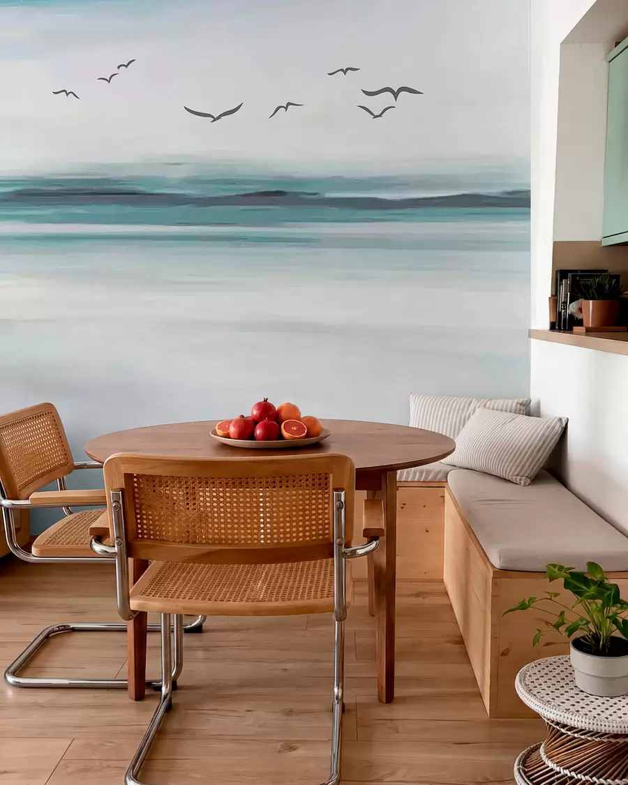 wall murals Seagulls over the sea u05695
