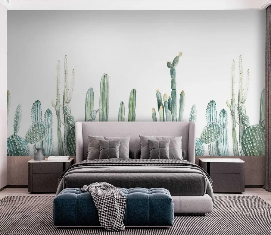 murales Cactus de acuarela u07240
