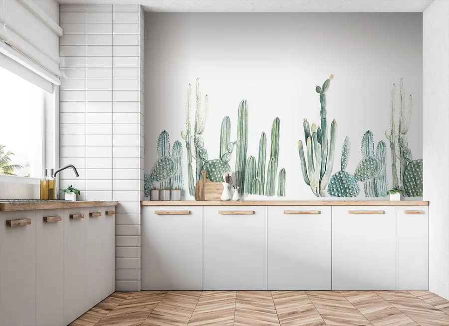 wall murals Watercolor cacti u07240