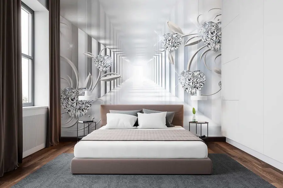 peintures murales Coeurs de diamant dans le tunnel u07513
