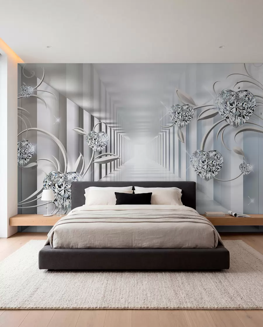 peintures murales Coeurs de diamant dans le tunnel u07513