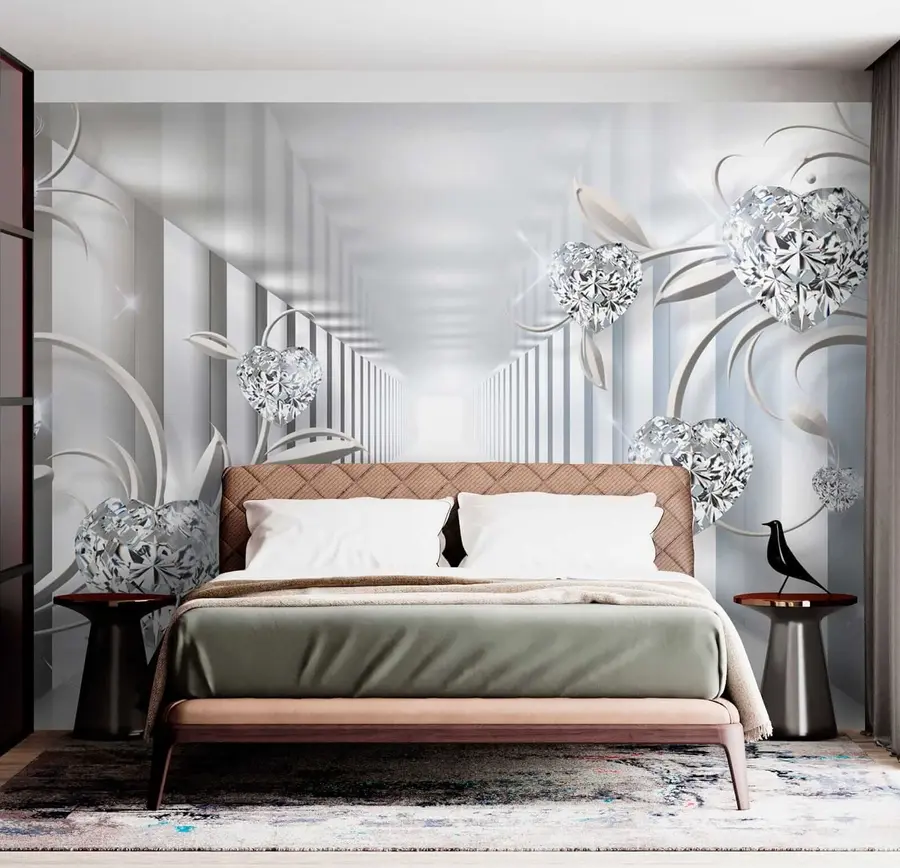 peintures murales Coeurs de diamant dans le tunnel u07513