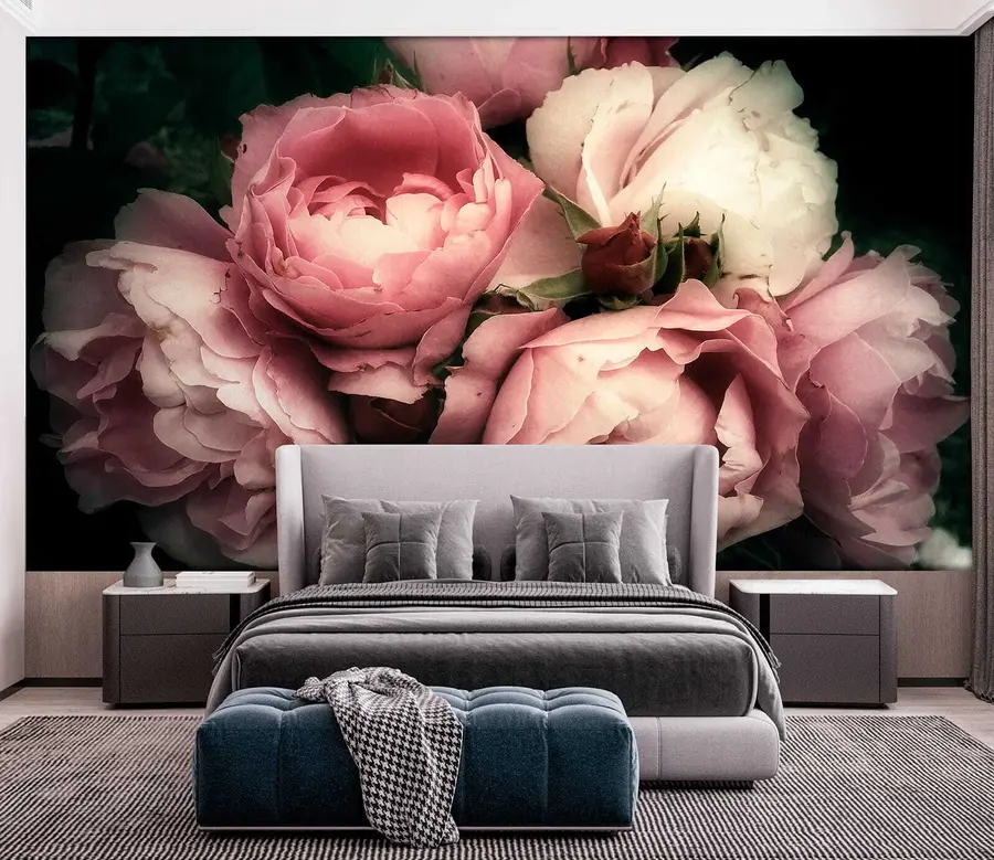 Wall Mural Photo Wallpaper Delicate pink peonies u08062
