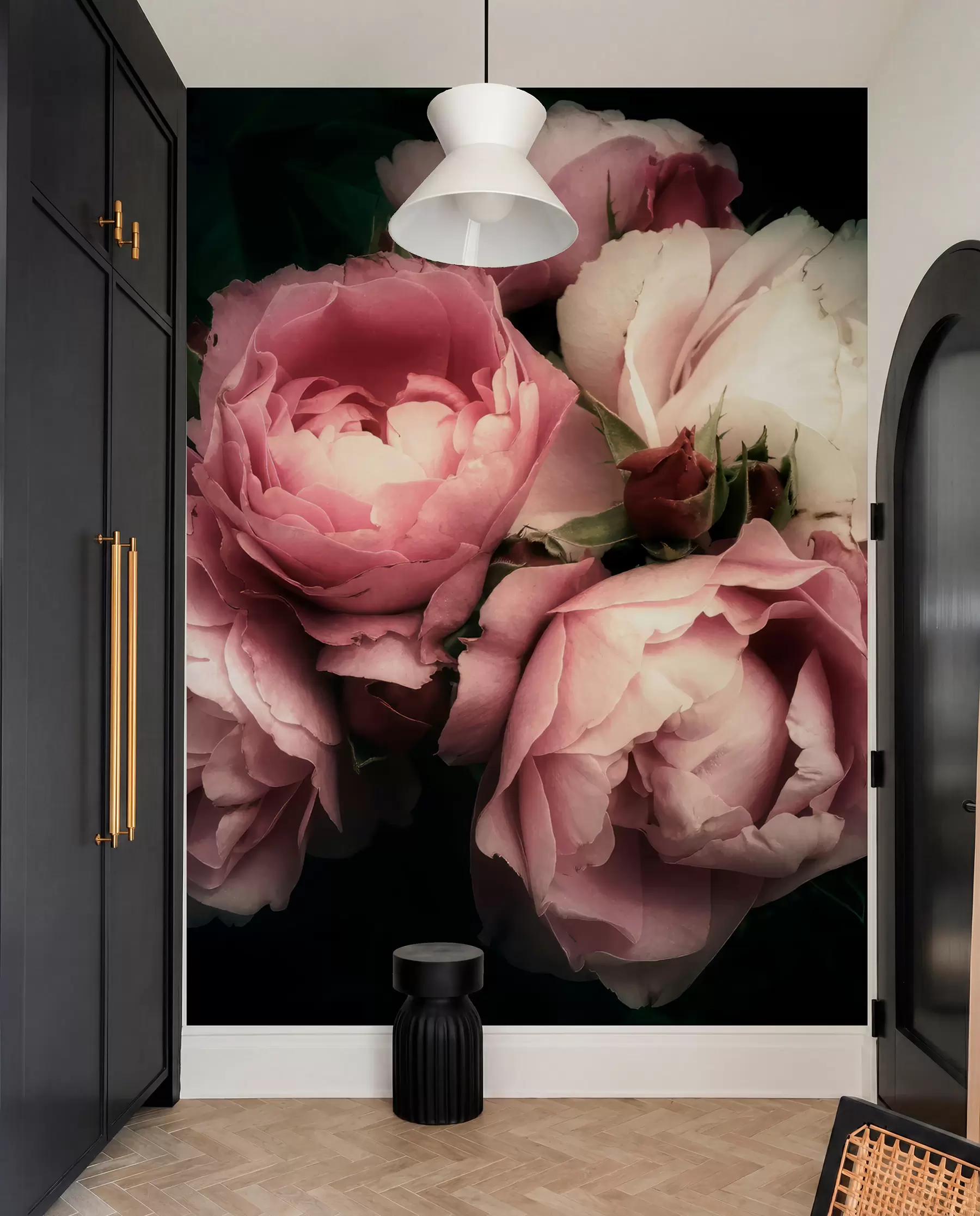peintures murales Pivoines roses délicates u08062