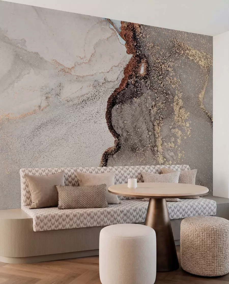 wall murals Grey fluid u08653