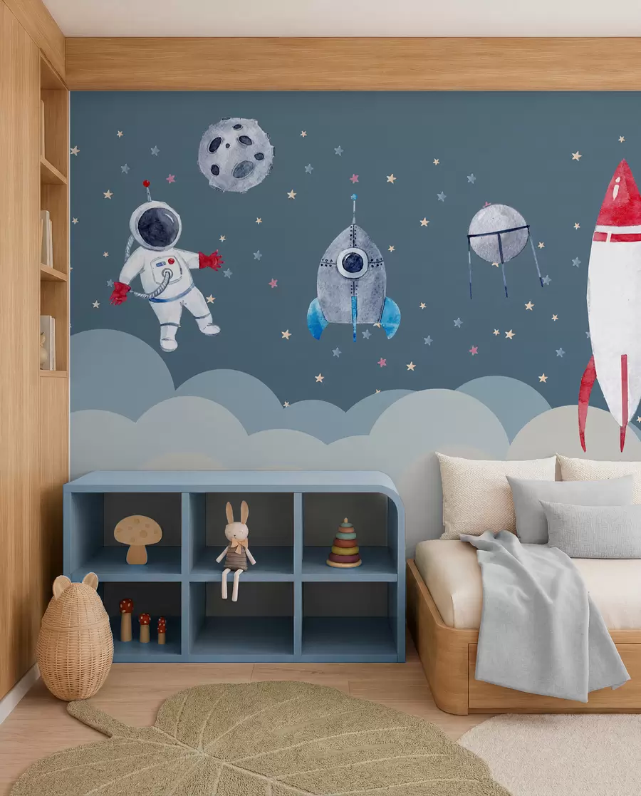 wall murals Little Astronaut Crew u09813