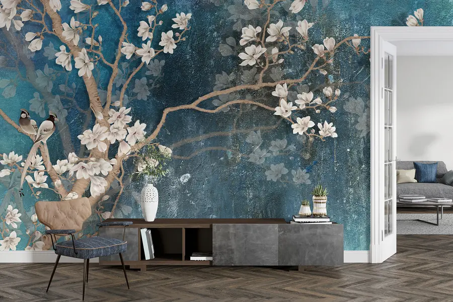 Wall Mural Photo Wallpaper Flower, water and branch u12150