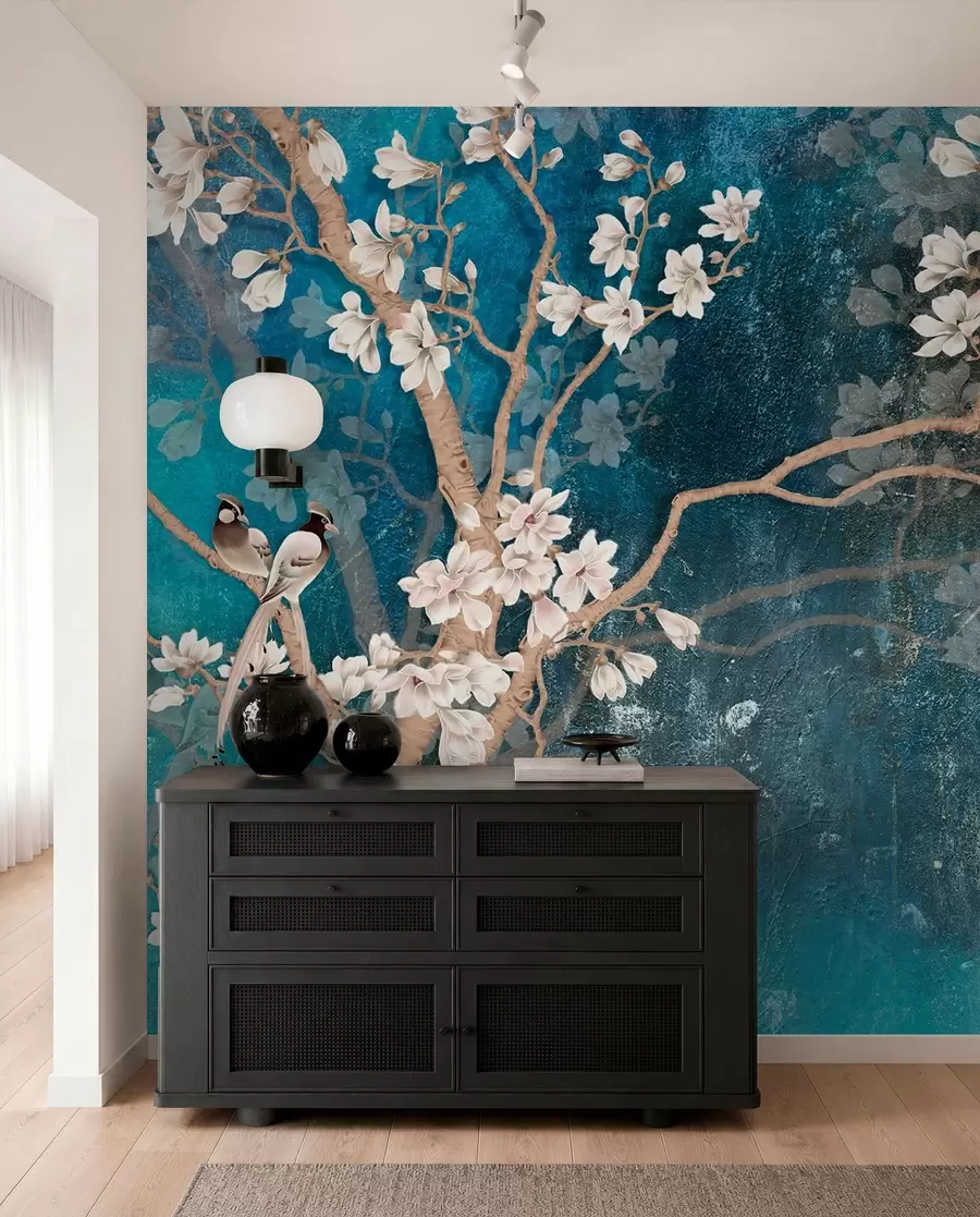 peintures murales Fleur, eau et branche u12150