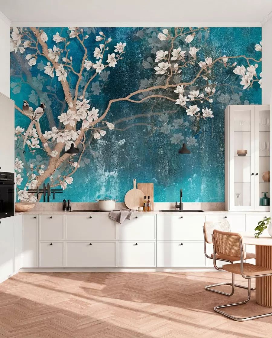 peintures murales Fleur, eau et branche u12150