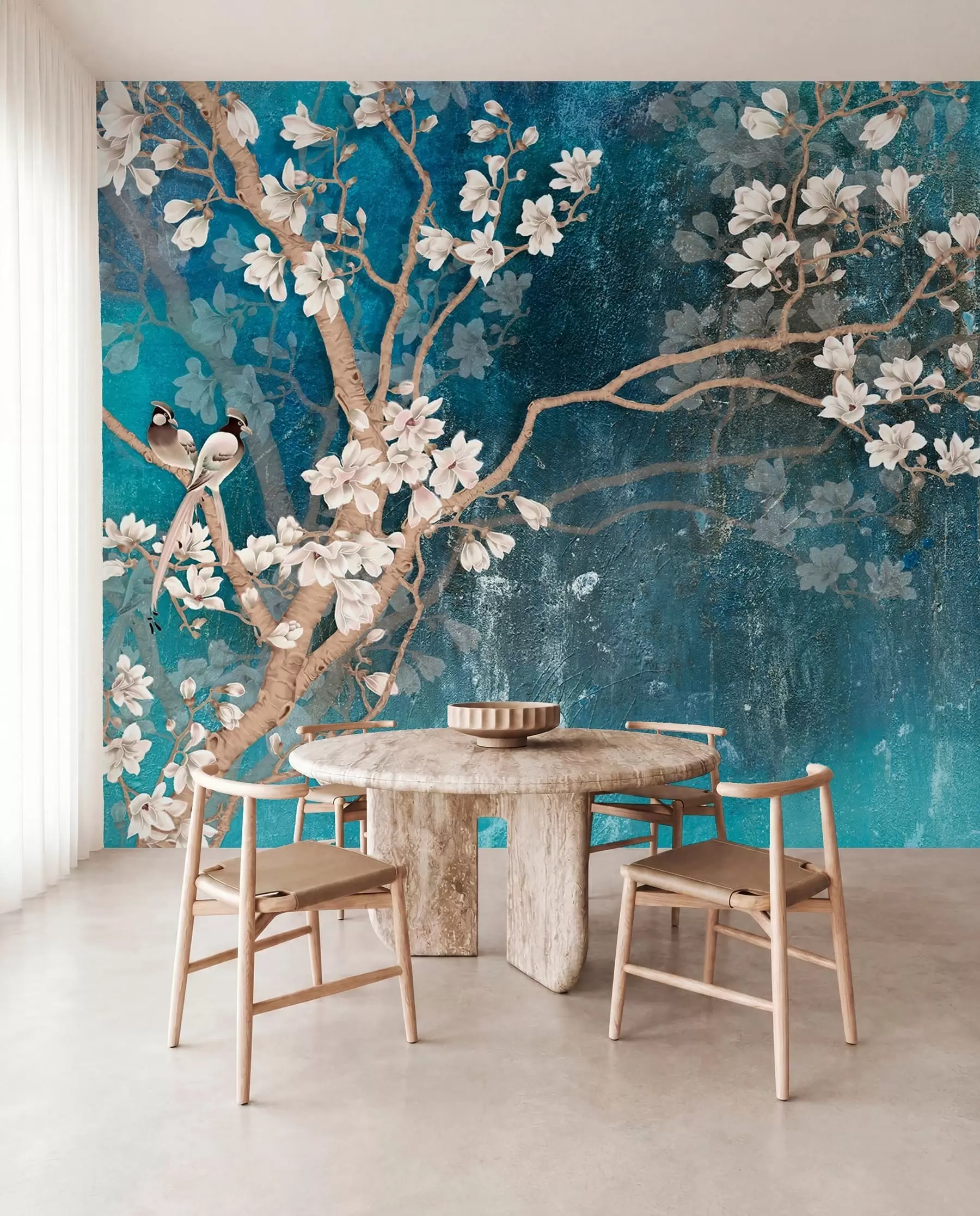 wall murals Flower, water and branch u12150