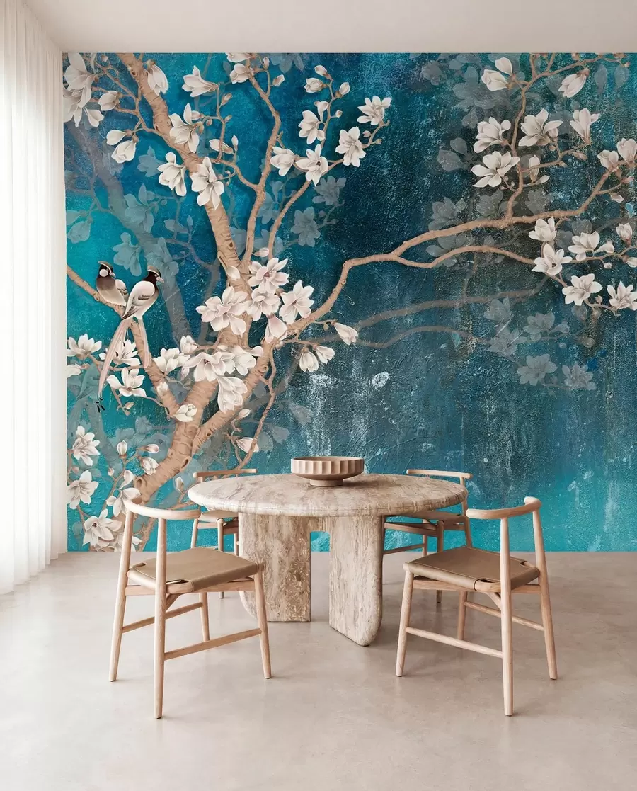 wall murals Flower, water and branch u12150