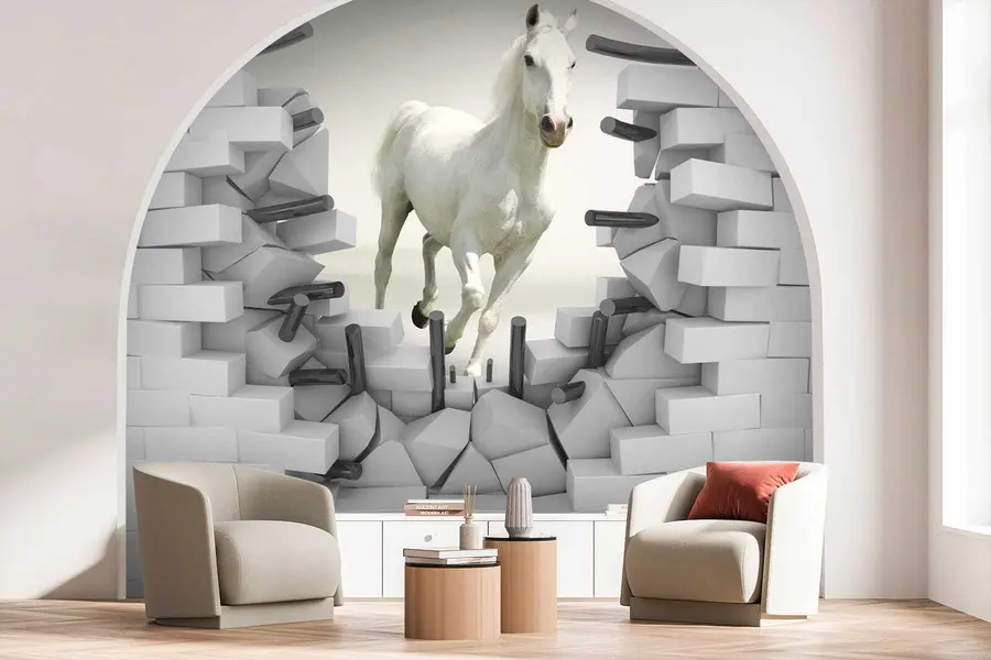murales Caballo y ladrillos u14352