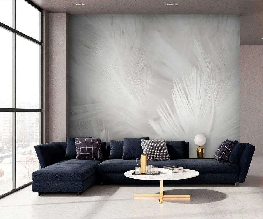 Wall Mural Photo Wallpaper Plant, eye and feather u15622