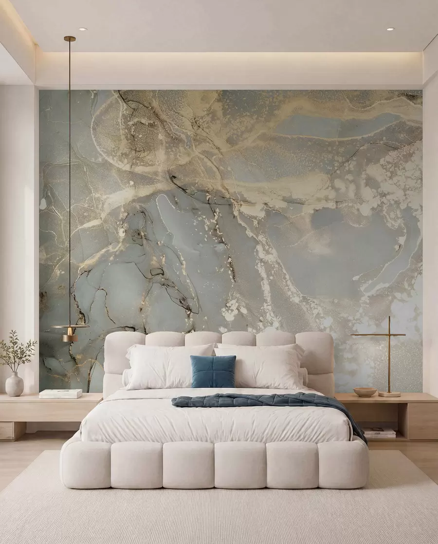 peintures murales Marbre gris et jaune u17492