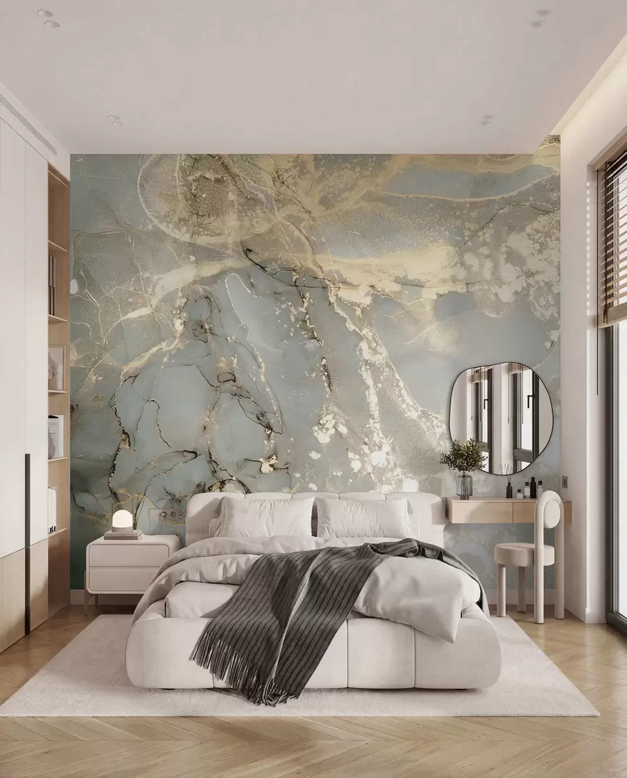 peintures murales Marbre gris et jaune u17492