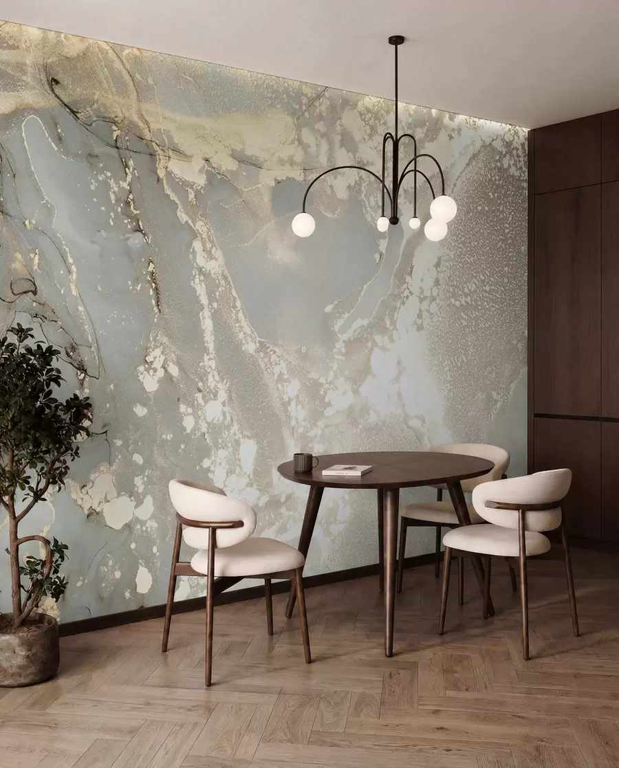 Wall Mural Photo Wallpaper Gray and yellow marble u17492