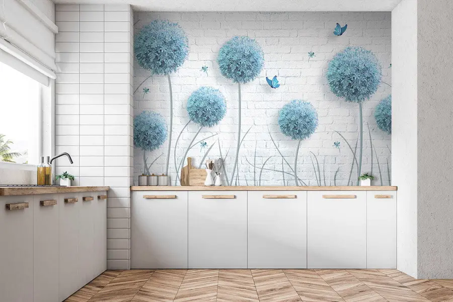 murales Dientes de león azules u21187