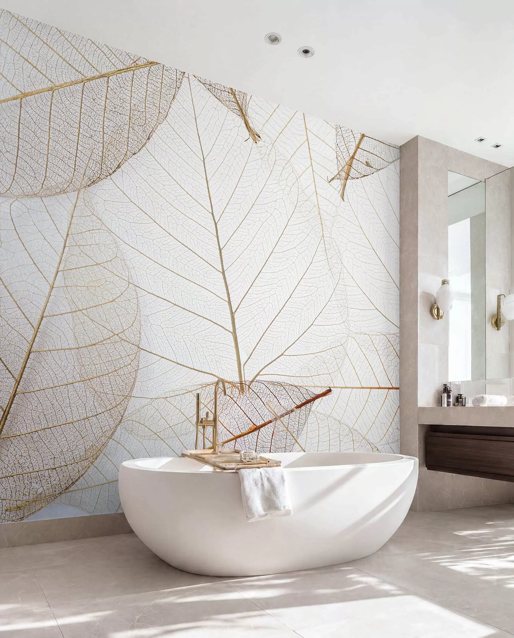 wall murals Transparent leaves u24439