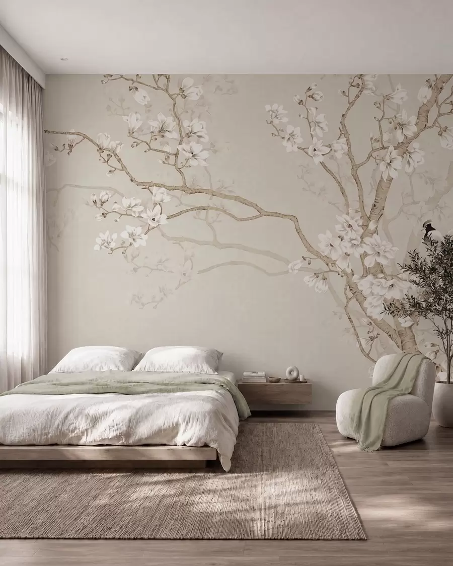 Wall Mural Photo Wallpaper Birds among Blossoms u25842