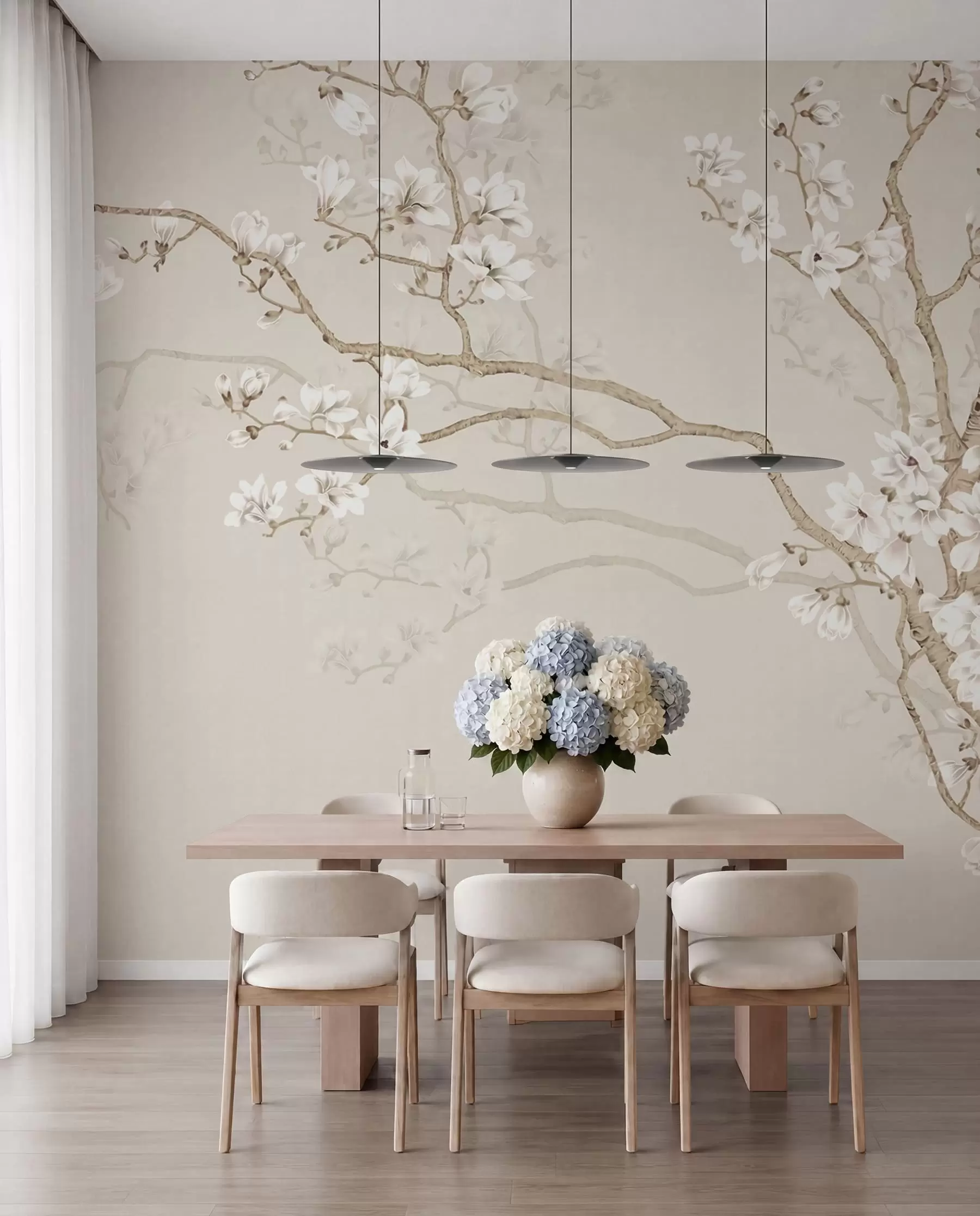Wall Mural Photo Wallpaper Flowering tree and birds u25842