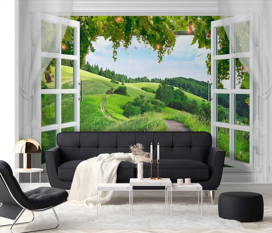 Wall Mural Photo Wallpaper View from the window to the clearing u28196