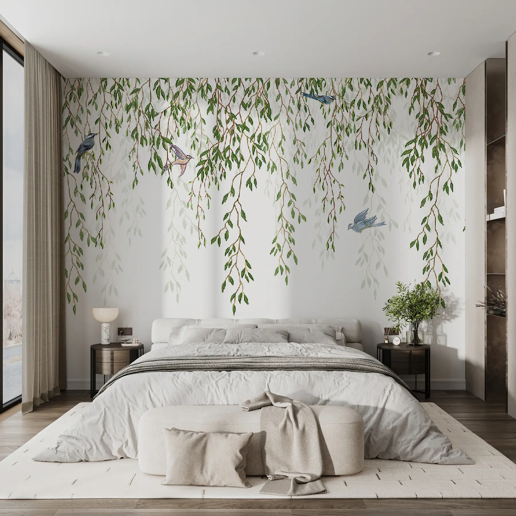 peintures murales Les branches de saule u28344