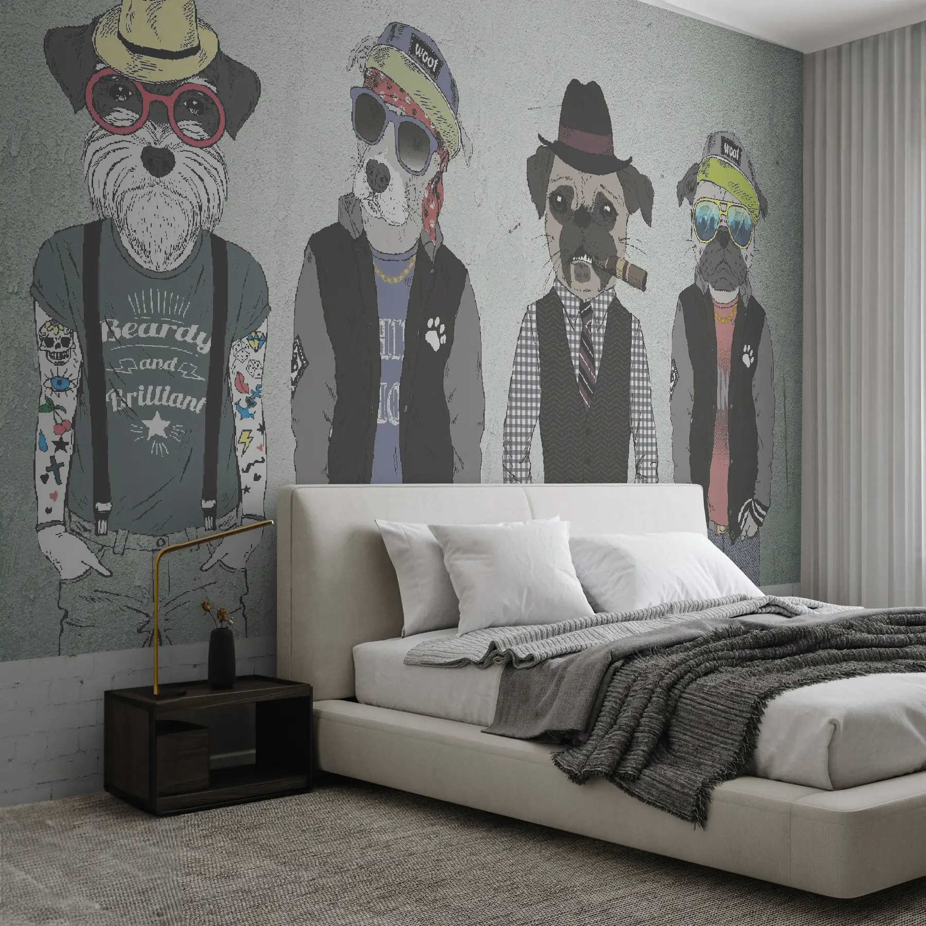 wall murals Hat, sleeve and fedora u28592
