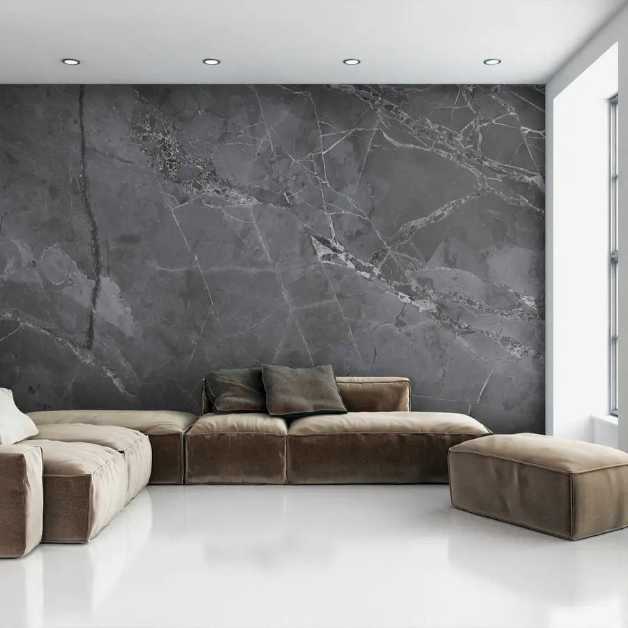 Wall Mural Photo Wallpaper Dark gray marble u29912