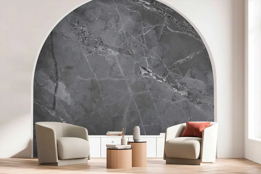 Wall Mural Photo Wallpaper Dark gray marble u29912