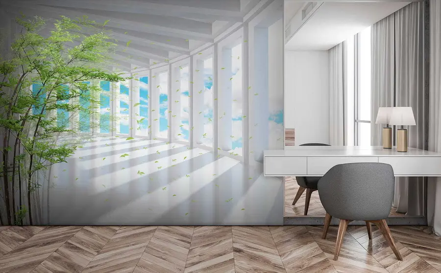 murales Túnel con vistas a las nubes u29922