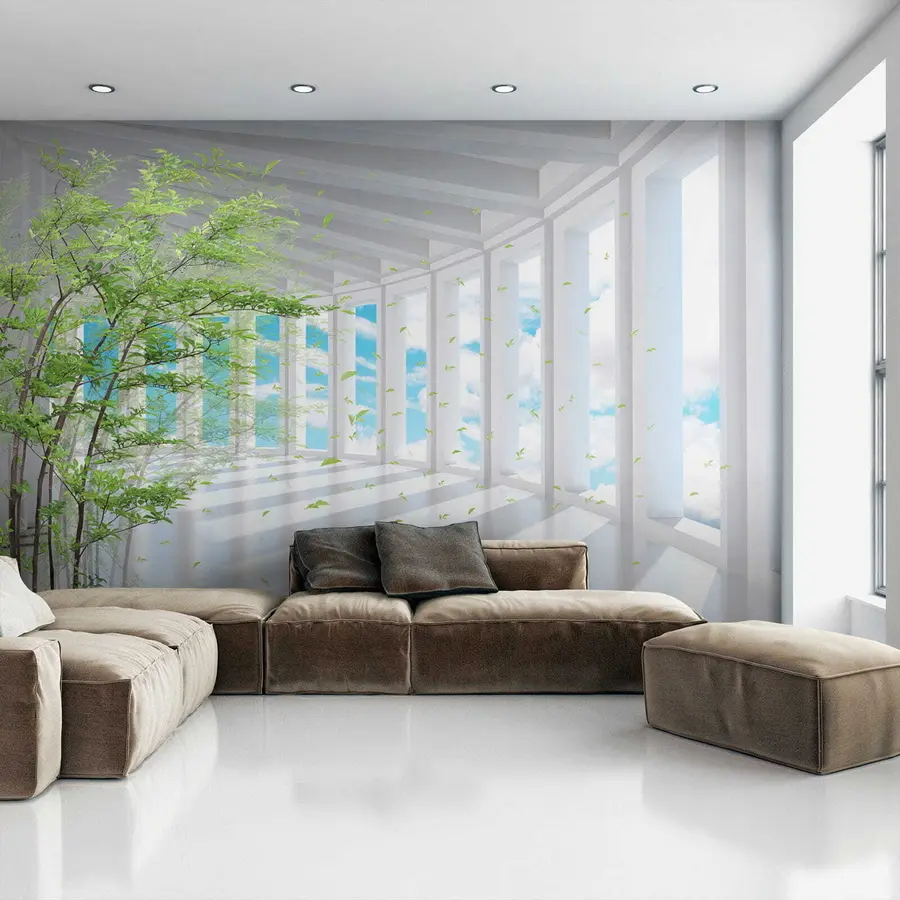 Wall Mural Photo Wallpaper Tunnel with a cloud view u29922