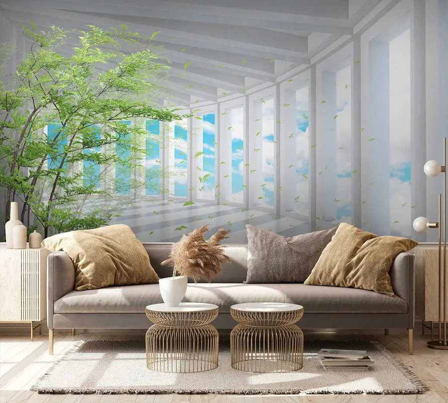 Wall Mural Photo Wallpaper Tunnel with a cloud view u29922