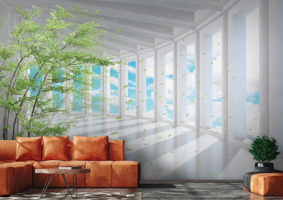 murales Túnel con vistas a las nubes u29922