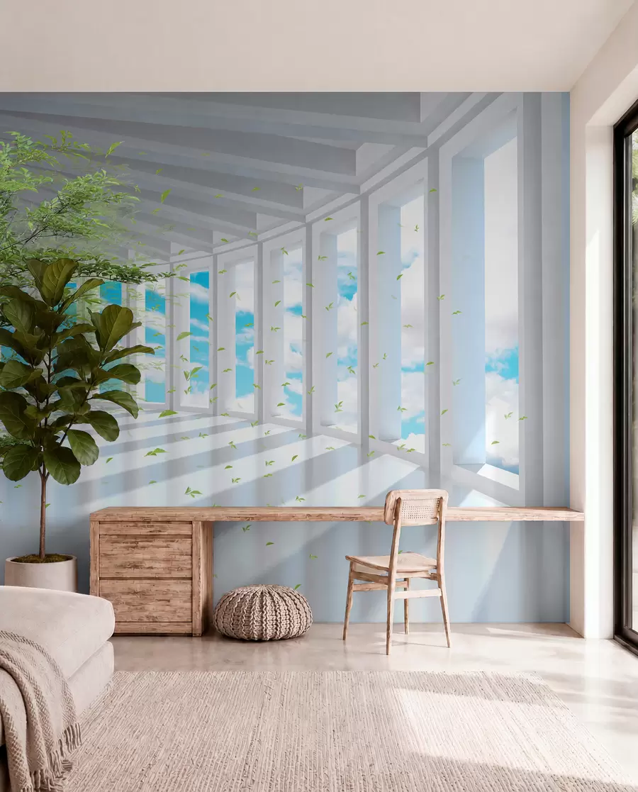 Wall Mural Photo Wallpaper Tunnel with a cloud view u29922
