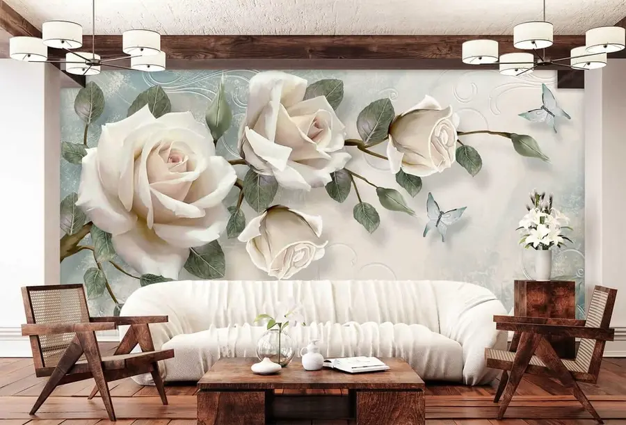wall murals Cream roses u31353