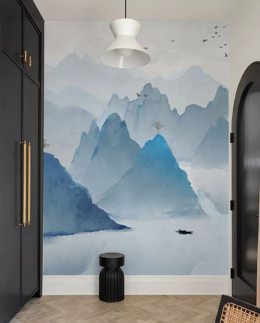 peintures murales Montagnes bleues u32523