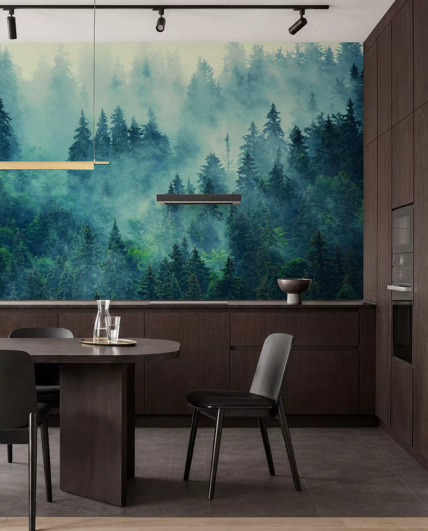 wall murals Foggy forest in the morning u33150