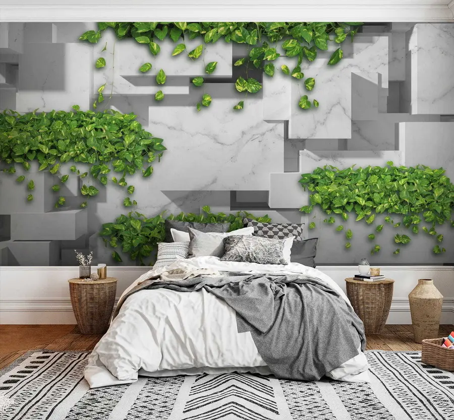 murais de parede Painéis 3d e plantas u34395