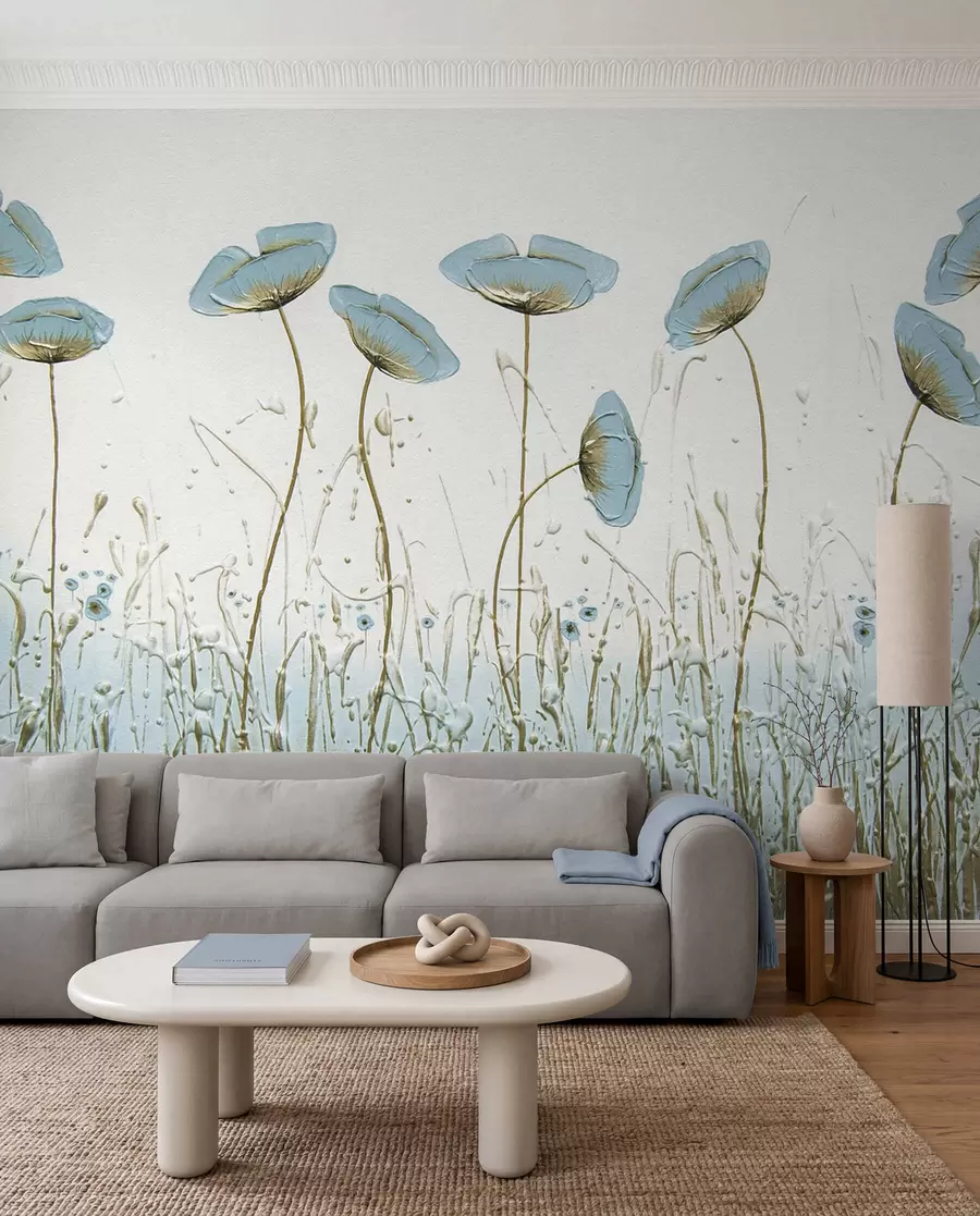 wall murals Poppies. Oil paints u34867