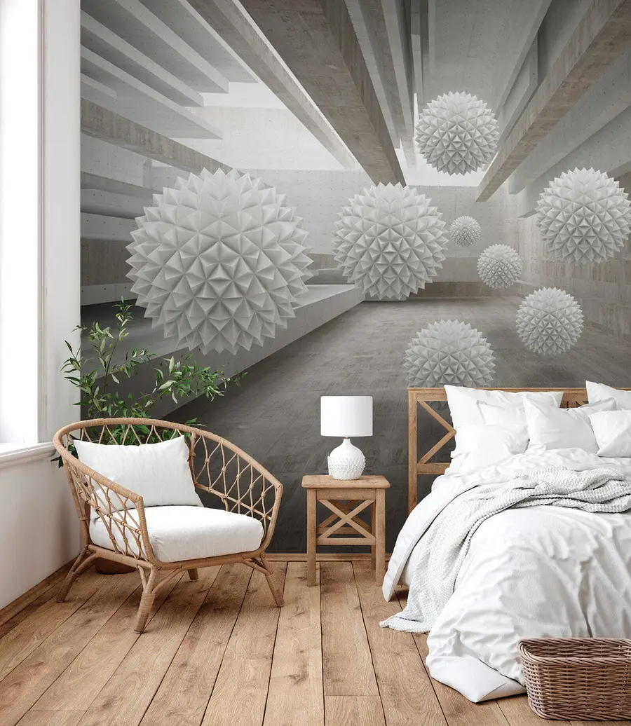 Wall Mural Photo Wallpaper Spheres floating in the air u34969