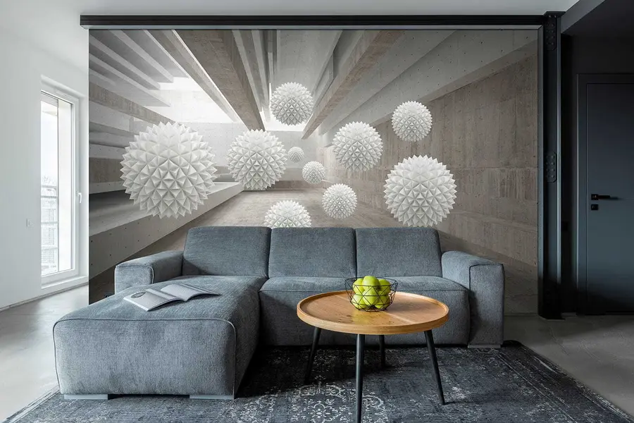 Wall Mural Photo Wallpaper Spheres floating in the air u34969